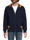Paul Smith Men's Ribbed Wool Bomber Jacket In Black