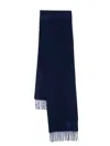 Paul Smith Men Scarf Plain Cashmere In Navy