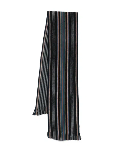PAUL SMITH MEN SCARF DB SIDE STRP,M1A.151F.T643 79 BLACK
