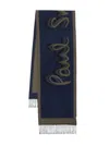 Paul Smith Men Scarf Faded Int Jacq Accessories In Blue