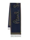 Paul Smith Men Scarf Faded Int Jacq Accessories In Blue