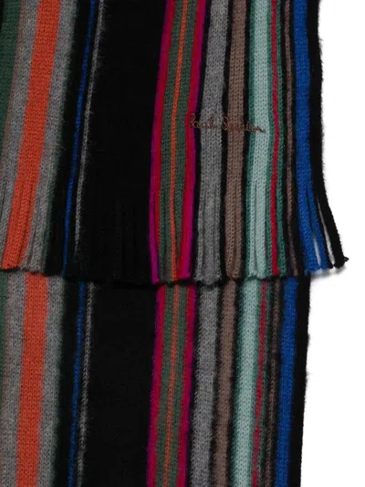 Paul Smith Men Scarf Ivan Stripe In Multi