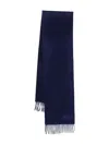 Paul Smith Men Scarf Plain Cashmere In Blue