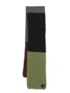 Paul Smith Black Colourblock Mohair Knitted Scarf In Black