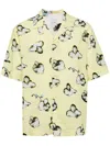 Paul Smith Pale Yukka Print Short Sleeve Shirt In Yellow In Yellow