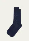 Paul Smith Men's Signature Dot Print Crew Socks In Blues