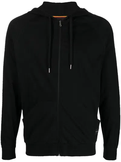 Paul Smith Men Signature Stripe Cotton Hoodie In Black