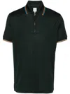 Paul Smith Stripe-trim Detail Polo Shirt In Green