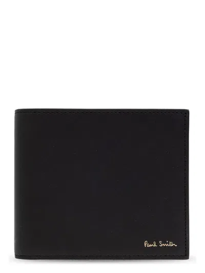 PAUL SMITH MEN'S SIGNATURE STRIPE LEATHER WALLET