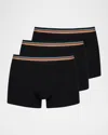 PAUL SMITH MEN'S SIGNATURE STRIPE WAISTBAND 3-PACK BOXER BRIEFS