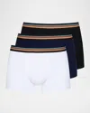 Paul Smith Men's Signature Stripe Waistband 3-pack Boxer Briefs In Multi