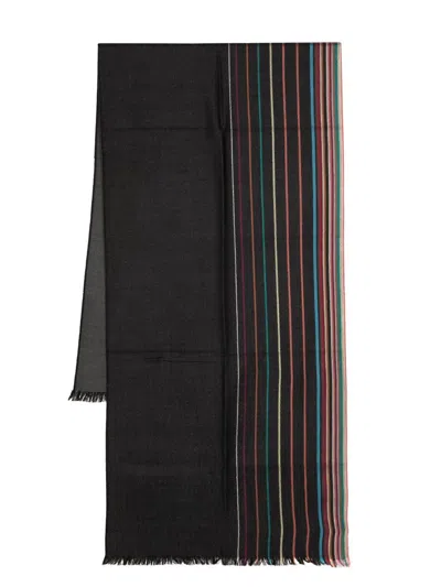 Paul Smith Men Signature Stripe Wool Scarf