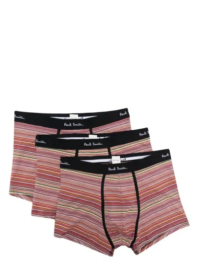 Paul Smith Signature Stripe Panelled Boxer Set In Pink