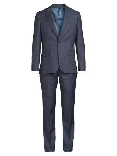 Paul Smith Men's Soho Check Wool Suit In Blue