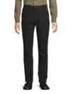 Paul Smith Cuffed Hem Trousers With Side And Back Pockets In Black