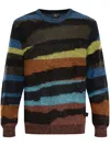 Paul Smith Multi-wave Stripe Cotton-mohair Sweater In Multicolour