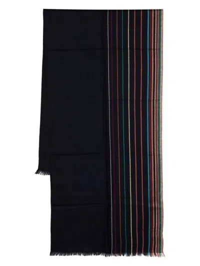 PAUL SMITH MEN'S STRIPED WOOL SCARF