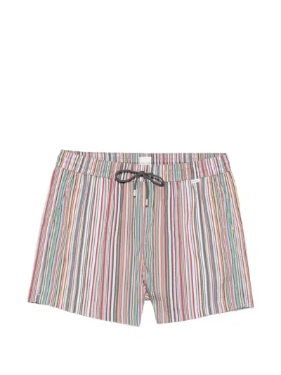 Paul Smith Men Swim Short Jacquard Signature In Multi