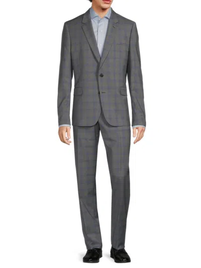 Paul Smith Men's Tailored Fit Checked Suit In Grey