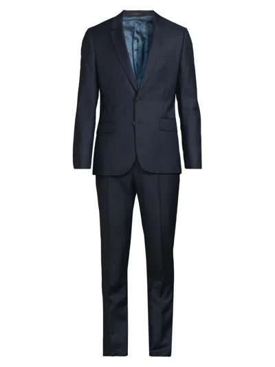 Paul Smith Men's Tailored Fit Two-button Wool Suit In Blue