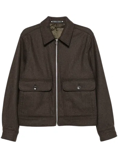 Paul Smith Men's Tailored Wool-blend Coat In Brown