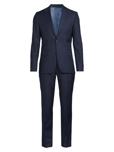 Paul Smith Men's Tailored-fit Two-button Wool Suit In Blue