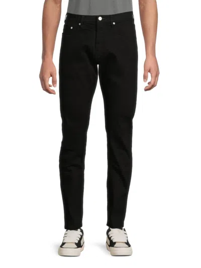 Paul Smith Men's Tapered Fit Dark Wash Jeans In Black