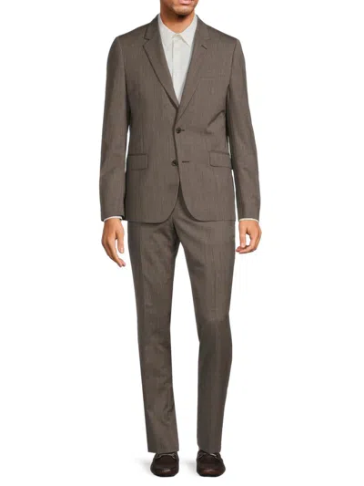 Paul Smith Men's Textured Tailored Fit Suit In Brown