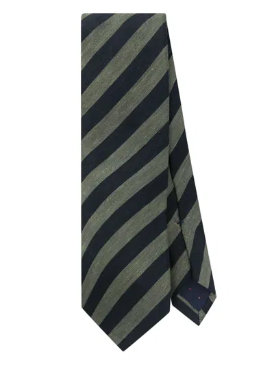 Paul Smith Men Tie 8cm Slub Stripes Accessories In Blue