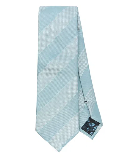 Paul Smith Men Tie 8cm Tonal Stripes Accessories In Blue
