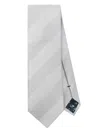 Paul Smith Men's Men Tie 8cm Tonal Stripes In Grey