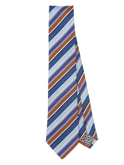 Paul Smith Men Tie Club Stripe Accessories In Blue
