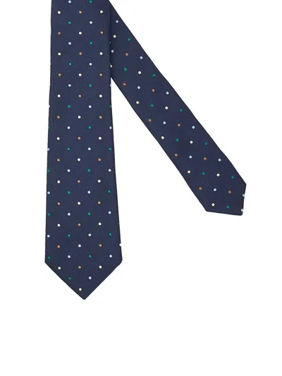 Paul Smith Men Tie Polka 6 Cm In Blue