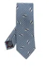 Paul Smith Retro Tie With Textured Diagonal Design In Blue