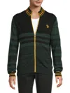 Paul Smith Men's Tipped Wool Zip Cardigan In Green