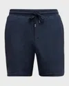 Paul Smith Men's Toweling Side-stripe Shorts In Navy