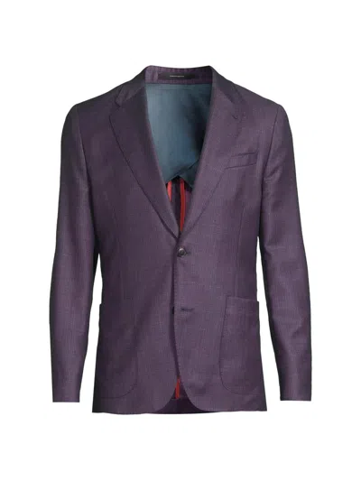 Paul Smith Men's Tribute To Photography Wool Two-button Jacket In Purple
