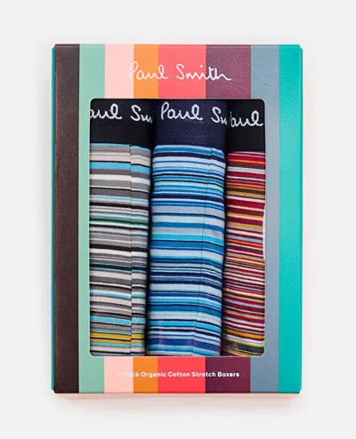 Paul Smith Men Trunk 3 Pack Mix Sign In Multicolour