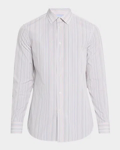 Paul Smith Men's Updated Artist Stripe Sport Shirt In White Multi