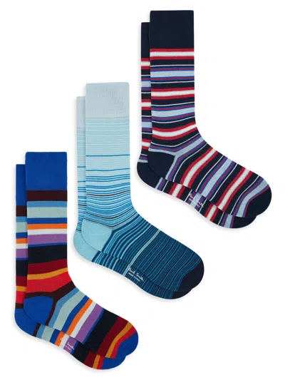 Paul Smith Men's Variety 3-pack Striped Socks In Neutral