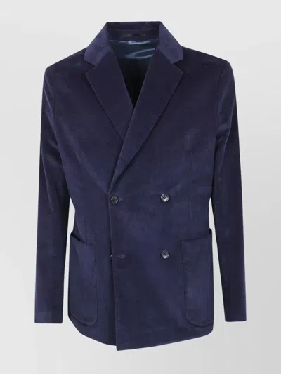 PAUL SMITH MEN'S VELVET DOUBLE BREASTED BLAZER