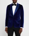 Paul Smith Men's Velvet Single-button Evening Jacket In White