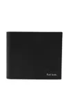 Paul Smith Signature Stripe Balloon Leather Wallet In Blacks