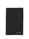 Paul Smith Signature Stripe-print Leather Cardholder In Black