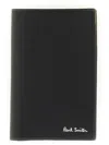 Paul Smith Signature Stripe-print Leather Cardholder In Black