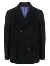 Paul Smith Men Wool And Cashmere Blend Double-breasted Blazer In Black
