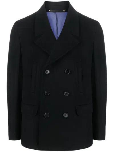 Paul Smith Men Wool And Cashmere Blend Double-breasted Blazer In Multicolor