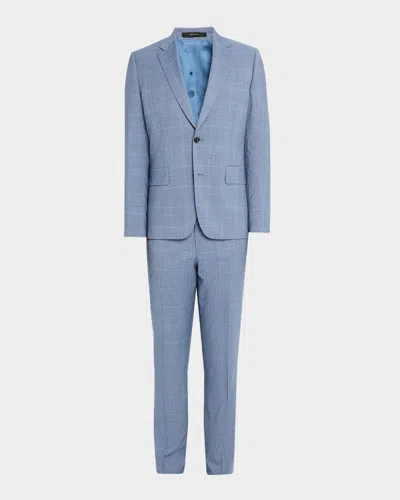 Paul Smith Men's Wool Glen Check Two-button Suit In Blue Check