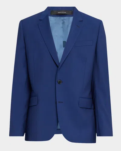 Paul Smith Men's Wool Herringbone Suit In Blue