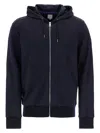 PAUL SMITH MEN'S WOOL JERSEY ZIP-UP SWEATSHIRT WITH